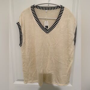 Striped V-Neck Sweater